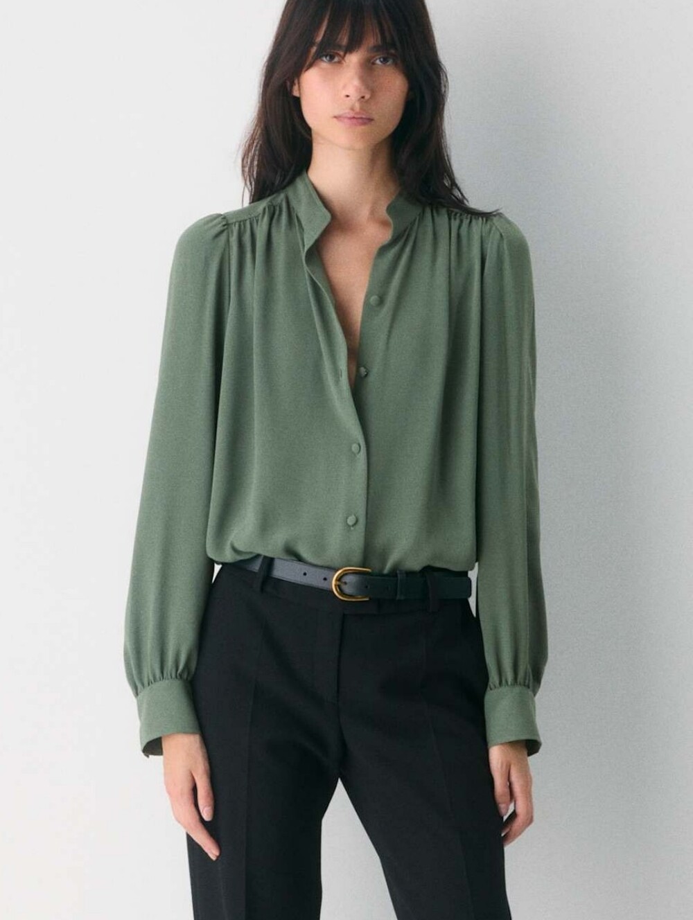 $110 Wilfred x Aritzia Delphine Button Up Blouse XS Sage Green